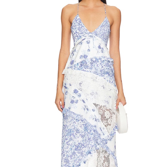 🤩FOR LOVE & LEMONS 🍋 ROSYLN MAXI IN BLUE🍋❤️ - Picture 1 of 15